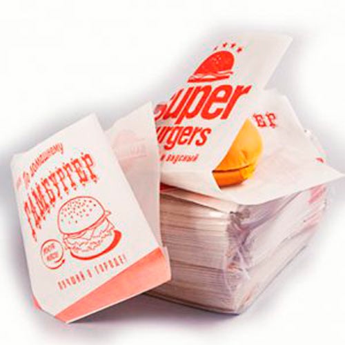 Уголок белый для бургеров рисунок Super Burgers