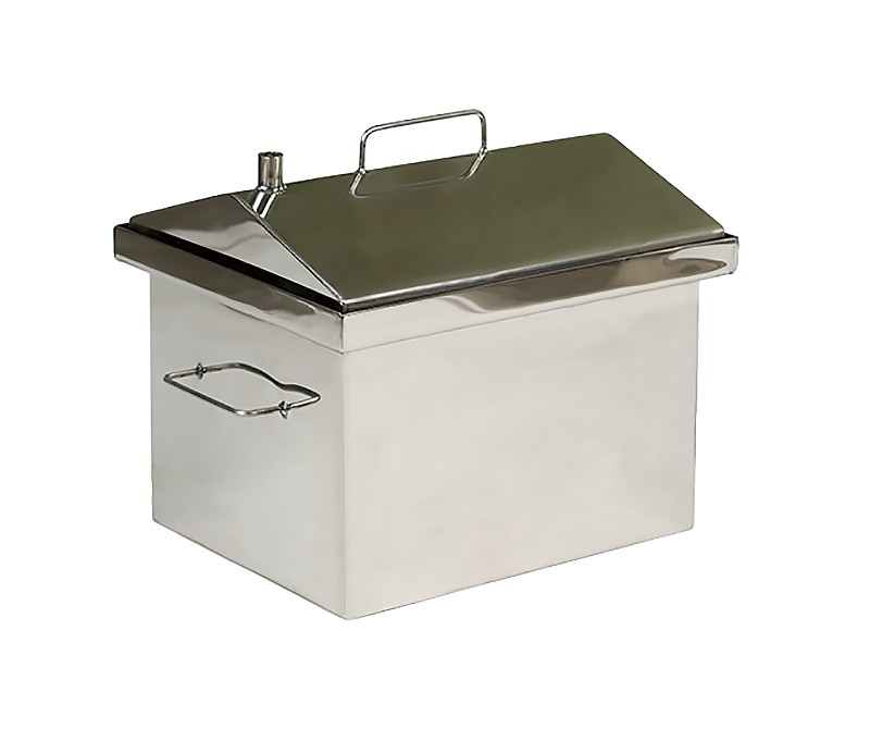 Коптильня с гидрозатвором Дид Коптенко малая домиком нерж. сталь 380x320x360