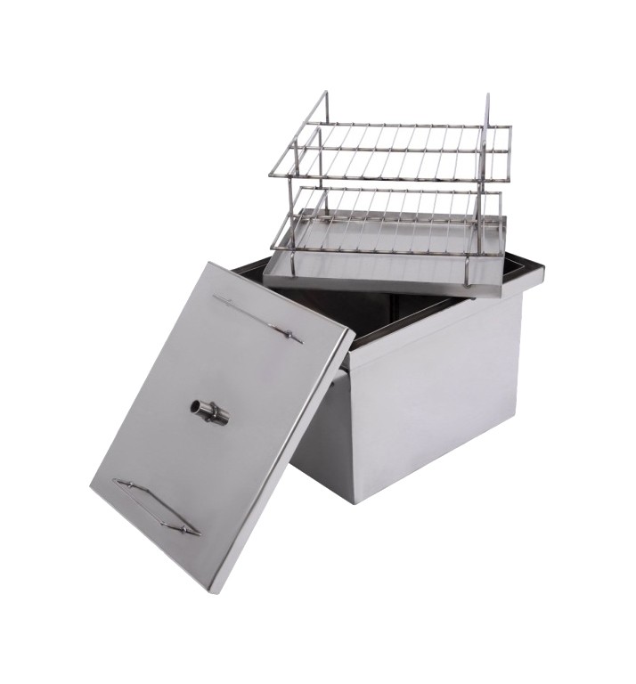 Коптильня горячего копчения Дид Коптенко малая нерж. сталь 380x320x300