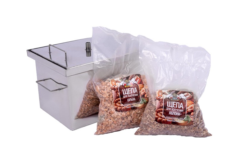 Домашняя коптильня с гидрозатвором Дид Коптенко малая нерж. сталь 380x320x300