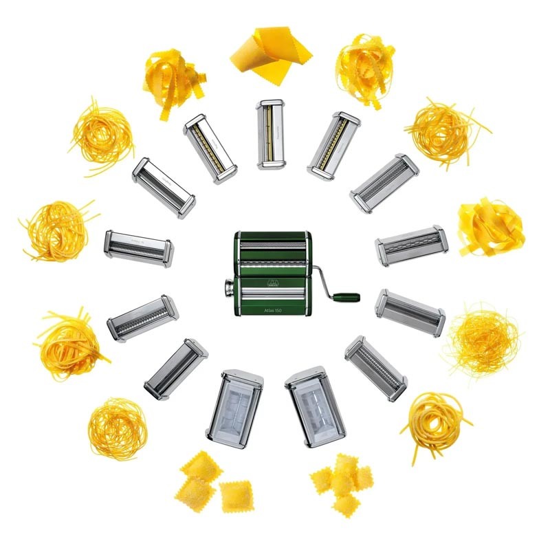 Тестораскатка-лапшерезка Marcato Atlas 150 Green