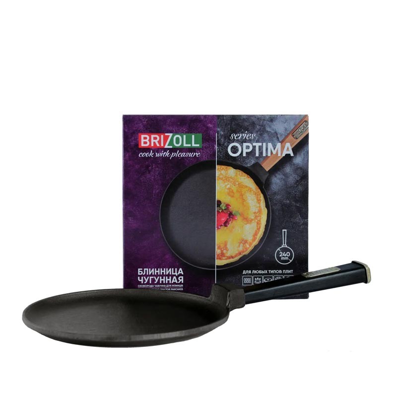 Блинница чугунная Optima-Black 240х15 мм Brizoll