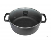 Кастрюля чугунная со стеклянной крышкой 6 л Brizoll P-6L-6