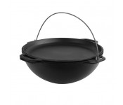 Казан чугунный азиатский с крышкой-сковородкой 8 л Brizoll KA08-2