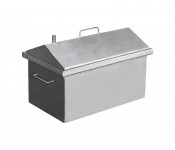 Коптильня с гидрозатвором Дид Коптенко средняя домиком 590x360x390