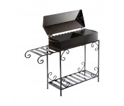 Мангал-барбекю Metalzavod MB12-4D 12 шампуров, 4 мм., на дровнице