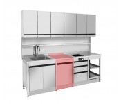 Кухня з нержавіючої сталі для дому, дачі