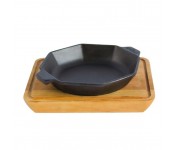 Сковорода чугунная восьмигранная с подставкой 160х25 мм Brizoll H8-1625-D