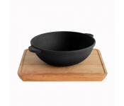 Сковорода чугунная WOK с подставкой 180х63 мм Brizoll HW18-D