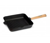 Сковорода гриль чугунная квадратная Optima 260х260х50 мм Brizoll O262650G-P