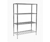 Стеллаж из нержавеющей стали 4 полки решетки Tehma