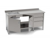 Стол-тумба с ванной моечной сварной КИЙ-В СТМВ-1С-2ДР-3Я