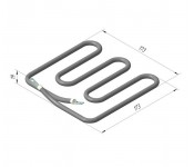 ТЭН на гриль контактный ГКТ-1 КИЙ-В 108 Б 8/0,6 Т 220