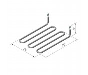 ТЭН на жарочную поверхность ЖЧ-Г-400 КИЙ-В 191 В 10/2,6 Т 220