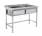 Ванна моечная производственная Tehma 2 секции, без полки