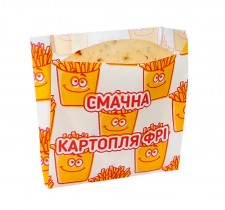 Паперовий пакет для картопля фрі 100х100 мм. (1071)