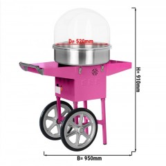 Аппарат для сладкой ваты на тележке GGM Gastro ZWET52S#SPSZWJ