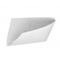 Бумажный пакет уголок белый жиростойкий 200х140 мм. (582)