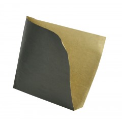 Бумажный пакет уголок черный жиростойкий 160х170 мм. (1891)