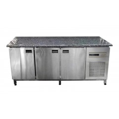 Холодильный стол для пиццы с гранитной столешницей, 3 двери Tehma 1200