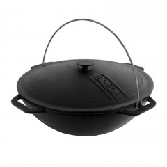 Казан чугунный азиатский с крышкой 8 л Brizoll KA08-1