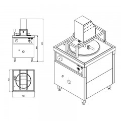 Котел пищеварочный АРТЕ-Н КПЭ-60 с миксером