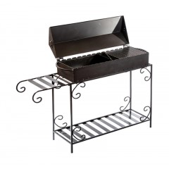 Мангал-барбекю Metalzavod MB15-4D 15 шампуров, 4 мм., на дровнице