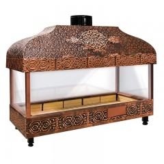 Медный гриль для древесного угля со стеклом GGM Gastro KGOA20