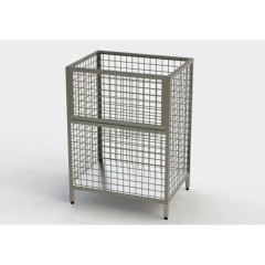Металевий контейнер сітчастий стаціонарний Арте-Н 600х600 мм