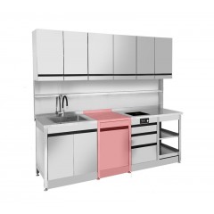 Кухня з нержавіючої сталі для дому, дачі