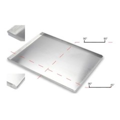 Противень алюминиевый 600х800 Magorex, три борта 90, один борт 45 С