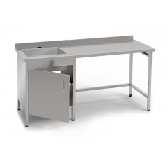 Стіл-тумба з ванною мийною зварною КИЙ-В СТМВ-1С-1ДР-Н