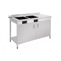 Стіл з індукційними плитами КІЙ-В СТВК-4-2І (1100х600, 7 кВт)