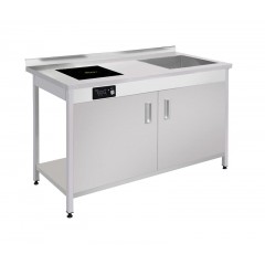 Стол-мойка с индукционной плитой КИЙ-В СТМВК-4-1І. 1С (1500х600, 3,5 кВт)