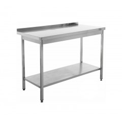 Стол производственный с полкой и бортом Tehma