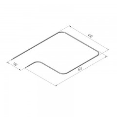 ТЭН для духовки плит, жарочного шкафа КИЙ-В 184К Е 8,5/1,2 Т 220