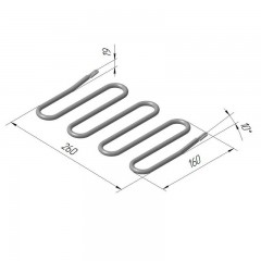 ТЭН КИЙ-В 131 С 8/1,1 Т 220 ГК Верх