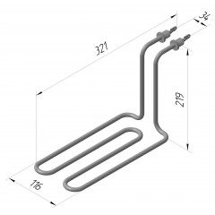 ТЭН на фритюрницу ФР-4 КИЙ-В 151 Е 8/1,7 Z 220