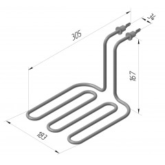 ТЭН на фритюрницу ФР-5 КИЙ-В 200 Е10/2,2 Z 220