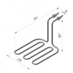 ТЭН на фритюрницу ФР-8 КИЙ-В 222E 10.5/ 2.5 Z 220