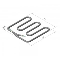ТЭН на гриль контактный ГКТ-1 КИЙ-В 108 Б 8/0,6 Т 220