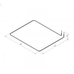 ТЭН на электросковороду СЕ-40.2 КИЙ-В 185 В 8/1,5 Т230 М3 К4