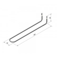 ТЭН на электросковороду СЕ-40.2 КИЙ-В 8/0,7 Т 230 М3 К4