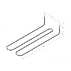 ТЭН на электросковороду СЭ-30 КИЙ-В 178 8/1,3 Т 220 (внутренний)