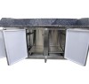 Холодильный стол гранитной поверхностью 3 двери, задний борт Tehma 1201