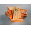 Пакет бумажный для картошки фри с оранжевой полоской, 700мл. 500 шт