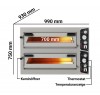 Печь для пиццы GGM Gastro PDP44 размеры