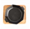 Сковорода чугунная с деревянной подставкой 140х25 мм Brizoll H8-1425-D