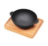 Чугунная сковорода порционная WOK 180х63 мм Brizoll HW18 с подставкой