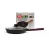 Сковорода чугунная с крышкой Optima Bordo 220х40 мм Brizoll O2240-P2-C